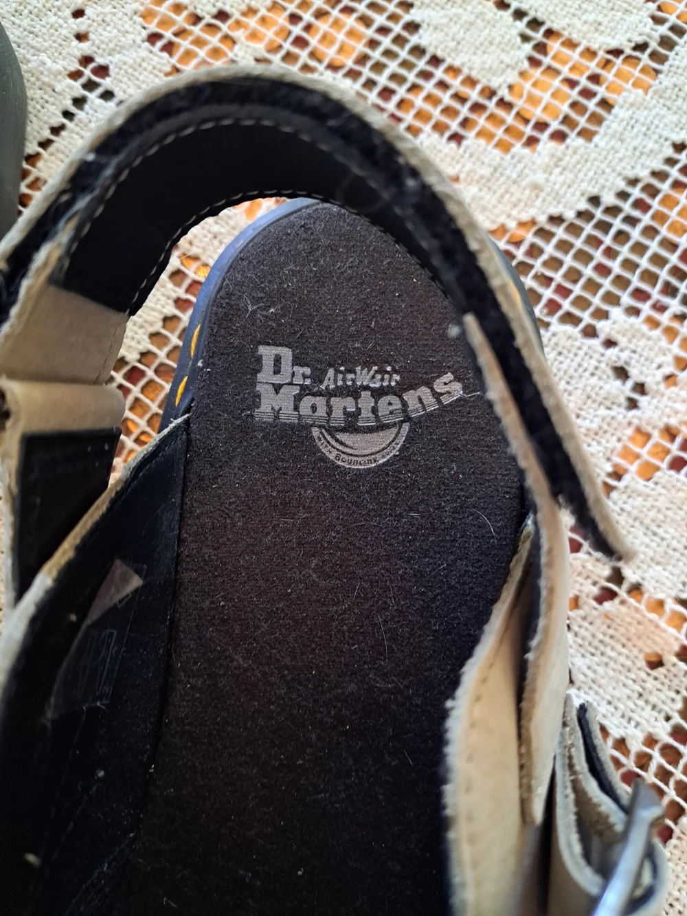 Dr. Martens Taupe Leather Slingback Jorge II SZ 10 New